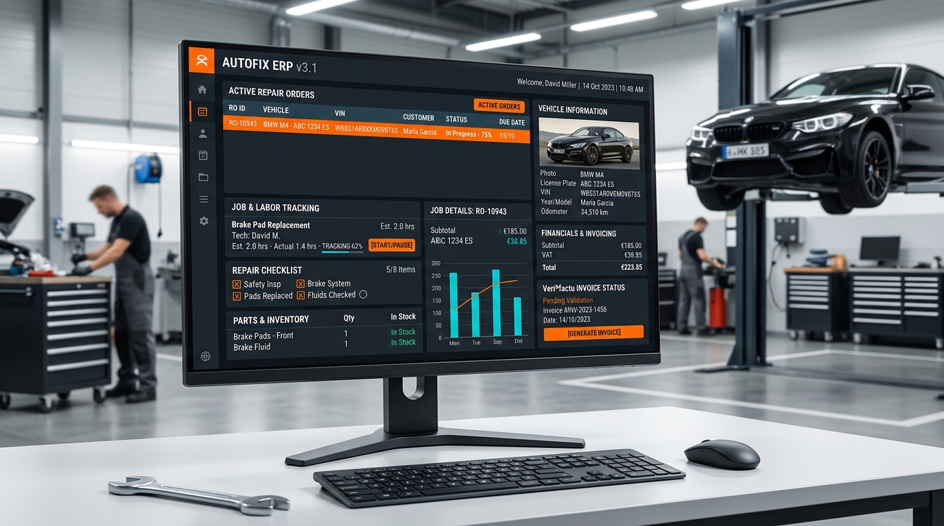 SupraERP Talleres ERP para Talleres Mecánicos y Automoción